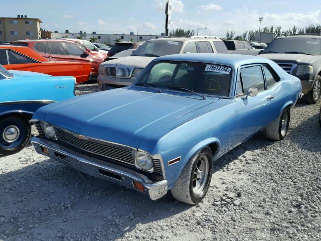 114270W314658 - 1970 CHEVROLET NOVA BLUE photo 2