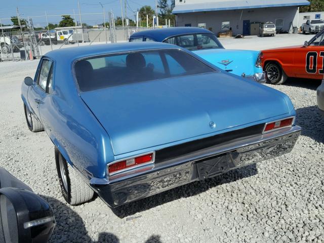 114270W314658 - 1970 CHEVROLET NOVA BLUE photo 3