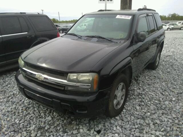 1GNDS13S142286991 - 2004 CHEVROLET TRAILBLAZE BLACK photo 2