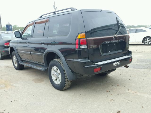 JA4LS21H93J042649 - 2003 MITSUBISHI MONTERO SP BLACK photo 3