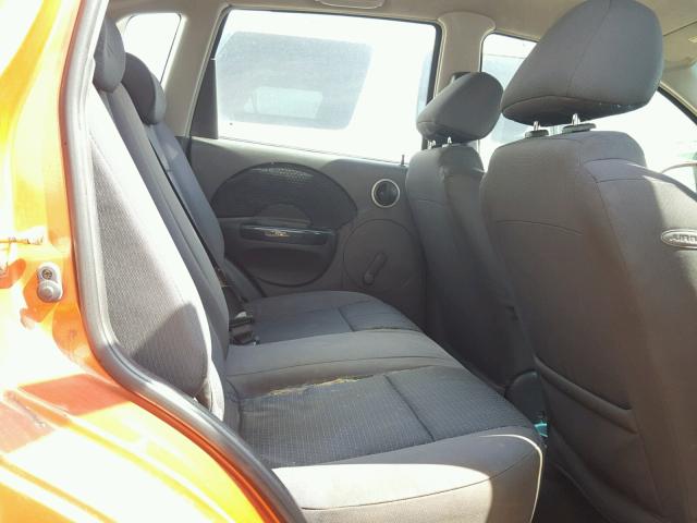 KL1TD66607B720209 - 2007 CHEVROLET AVEO BASE Pomarańczowy zdjęcie 6