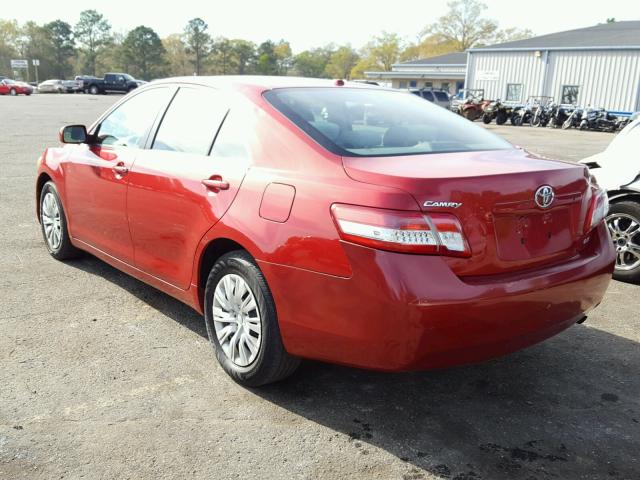 4T1BF3EK1BU643242 - 2011 TOYOTA CAMRY BASE RED photo 3