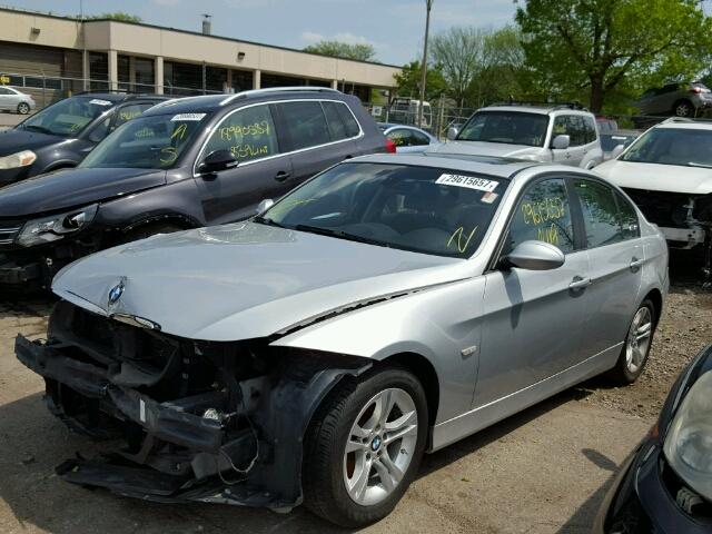 WBAVC93538K037646 - 2008 BMW 328 XI SILVER photo 2