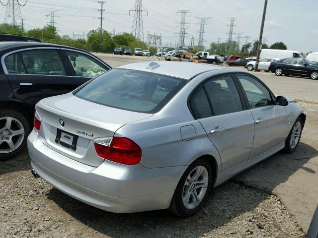 WBAVC93538K037646 - 2008 BMW 328 XI SILVER photo 4