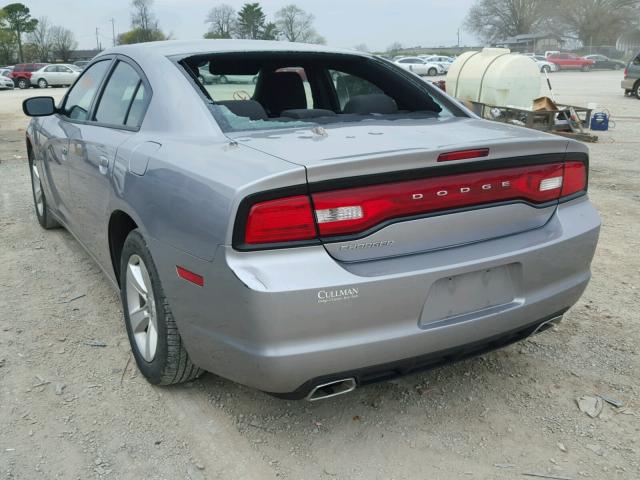 2C3CDXBG3EH261487 - 2014 DODGE CHARGER SE SILVER photo 3