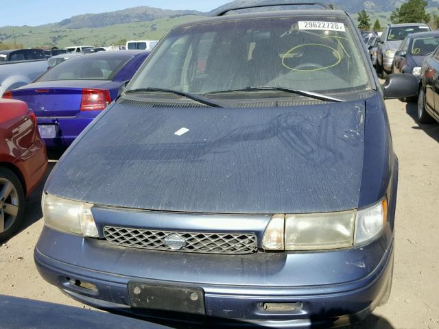 4N2DN1115VD804193 - 1997 NISSAN QUEST XE BLUE photo 9