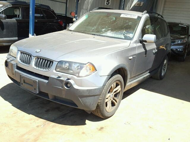 WBXPA93495WD18224 - 2005 BMW X3 BLUE photo 2