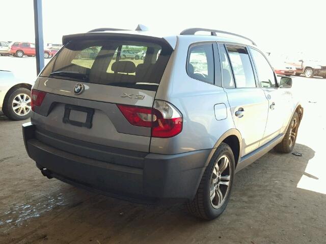 WBXPA93495WD18224 - 2005 BMW X3 BLUE photo 4