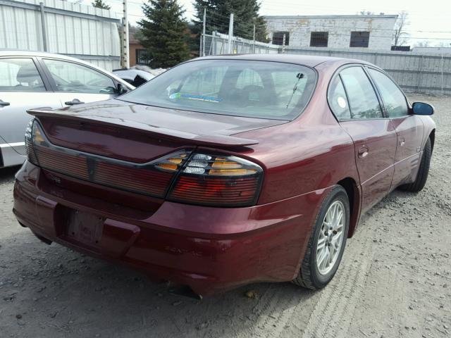 1G2HY54K714210016 - 2001 PONTIAC BONNEVILLE BURGUNDY photo 4