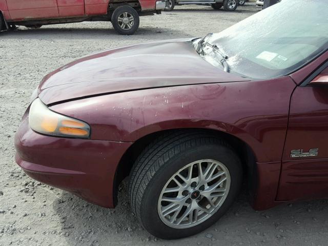 1G2HY54K714210016 - 2001 PONTIAC BONNEVILLE BURGUNDY photo 9