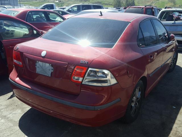 YS3FD49Y661130908 - 2006 SAAB 9-3 BASE RED photo 4