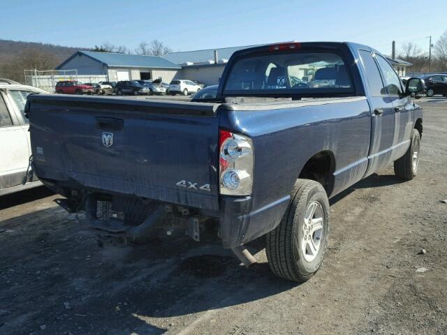 1D7HU18P27J616887 - 2007 DODGE RAM 1500 S BLUE photo 4