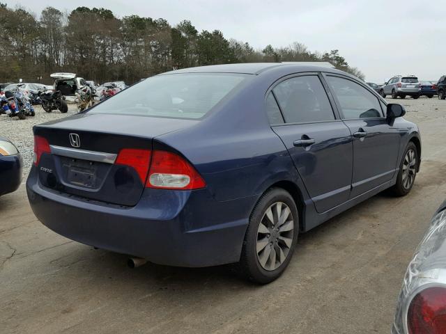 1HGFA16959L029736 - 2009 HONDA CIVIC EXL BLUE photo 4