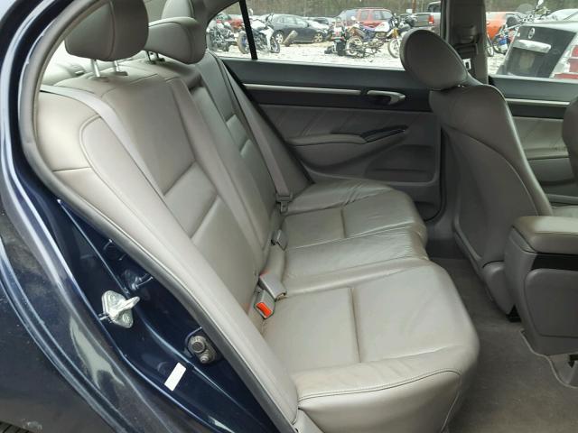 1HGFA16959L029736 - 2009 HONDA CIVIC EXL BLUE photo 6