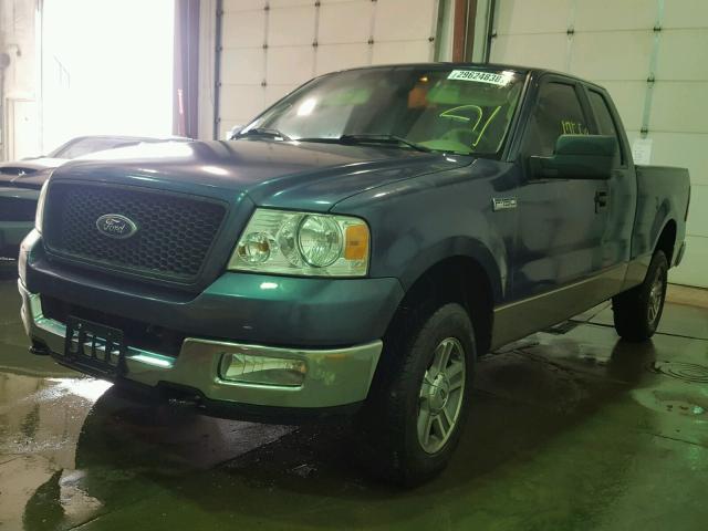 1FTPX14575FA06727 - 2005 FORD F150 BLUE photo 2