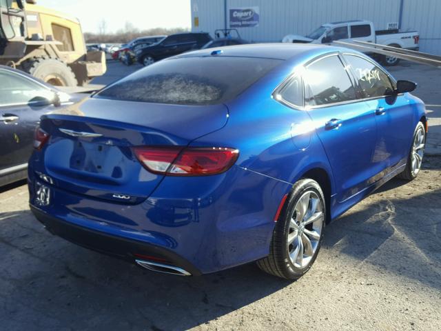 1C3CCCBB7FN531233 - 2015 CHRYSLER 200 S BLUE photo 4