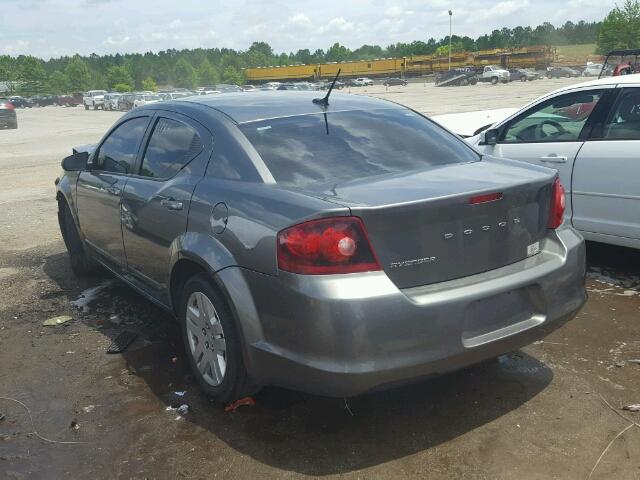 1C3CDZAB0CN322476 - 2012 DODGE AVENGER GRAY photo 3