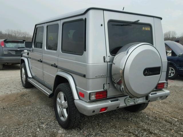 WDCYR49E24X143800 - 2004 MERCEDES-BENZ G 500 SILVER photo 3