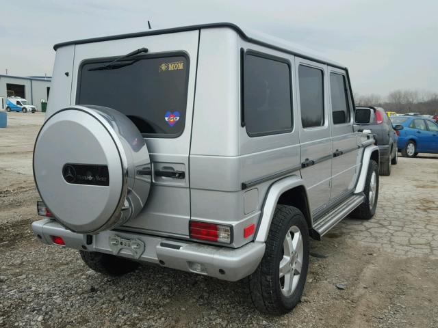 WDCYR49E24X143800 - 2004 MERCEDES-BENZ G 500 SILVER photo 4