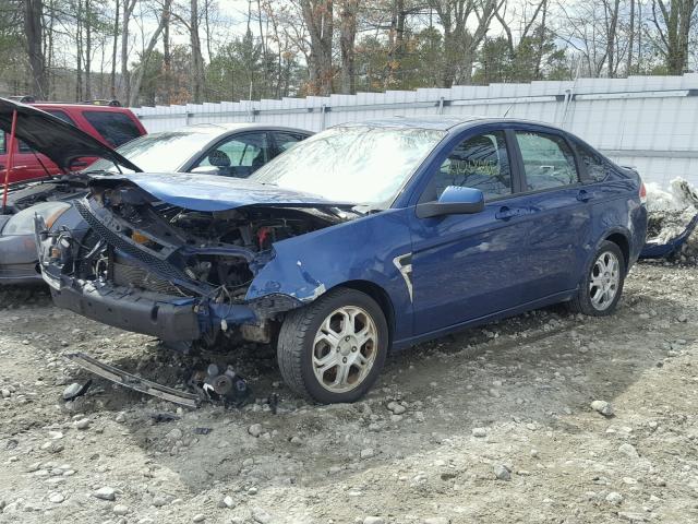 1FAHP35N48W268049 - 2008 FORD FOCUS SE BLUE photo 2