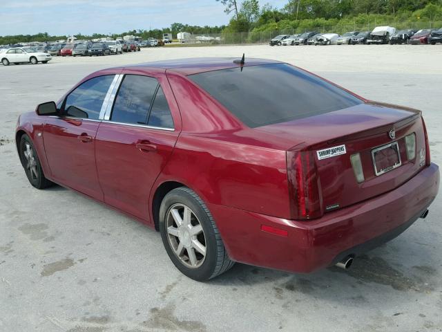 1G6DW677350162625 - 2005 CADILLAC STS RED photo 3