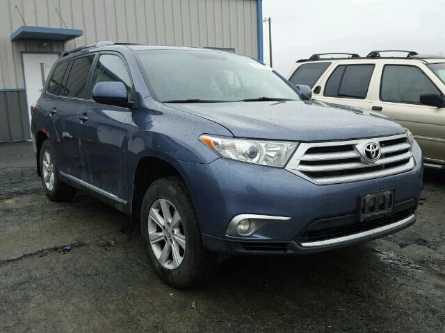 5TDBK3EH3CS136143 - 2012 TOYOTA HIGHLANDER BLUE photo 1