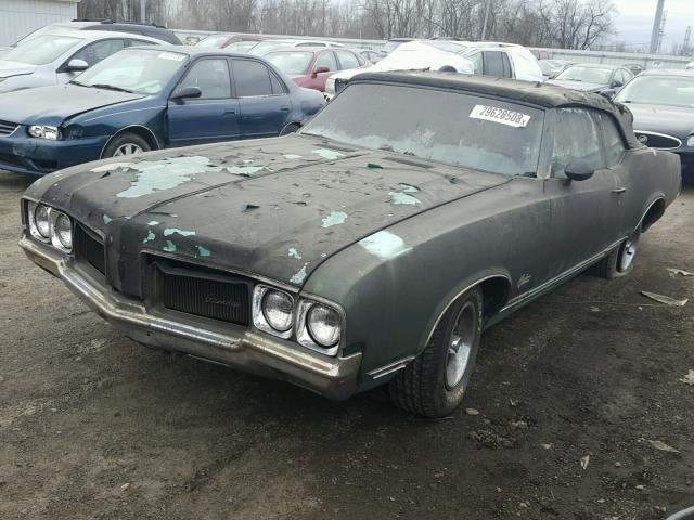 342670M357932 - 1970 OLDSMOBILE CUTLASS GREEN photo 2