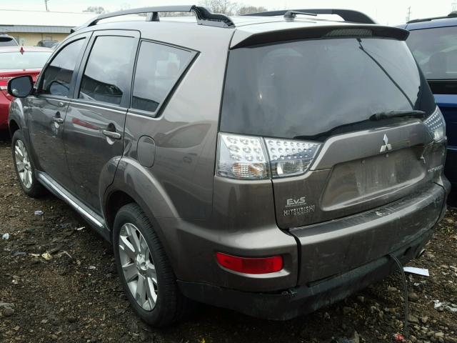 JA4JT3AW2CU026056 - 2012 MITSUBISHI OUTLANDER GRAY photo 3