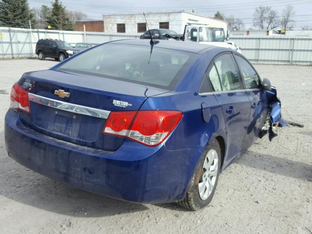 1G1PC5SH1C7353065 - 2012 CHEVROLET CRUZE LS BLUE photo 4