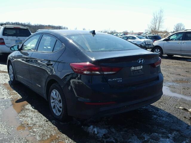 5NPD74LF3HH161168 - 2017 HYUNDAI ELANTRA SE BLACK photo 3