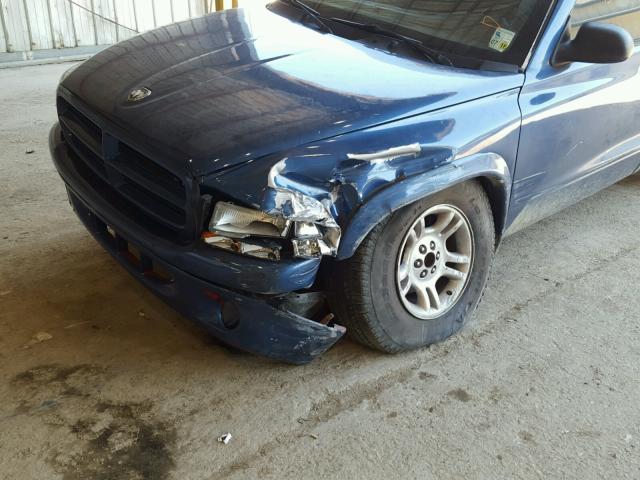 1D7FL16K74S699112 - 2004 DODGE DAKOTA SXT BLUE photo 9