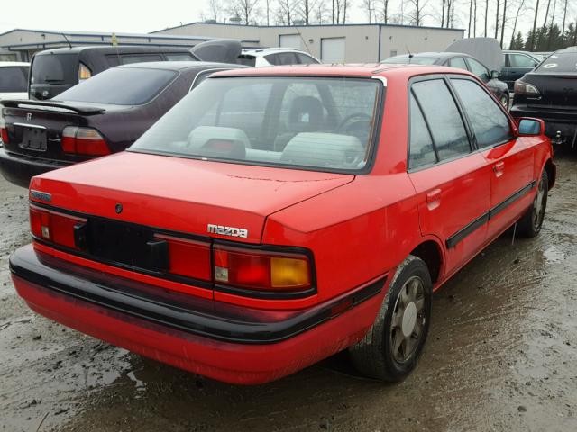 JM1BG2266M0295757 - 1991 MAZDA PROTEGE LX RED photo 4