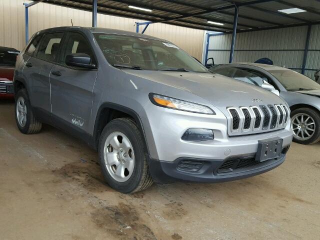 1C4PJMAB7EW298697 - 2014 JEEP CHEROKEE SILVER photo 1