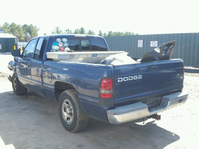 1B7HC13Y81J603274 - 2001 DODGE RAM 1500 BLUE photo 3