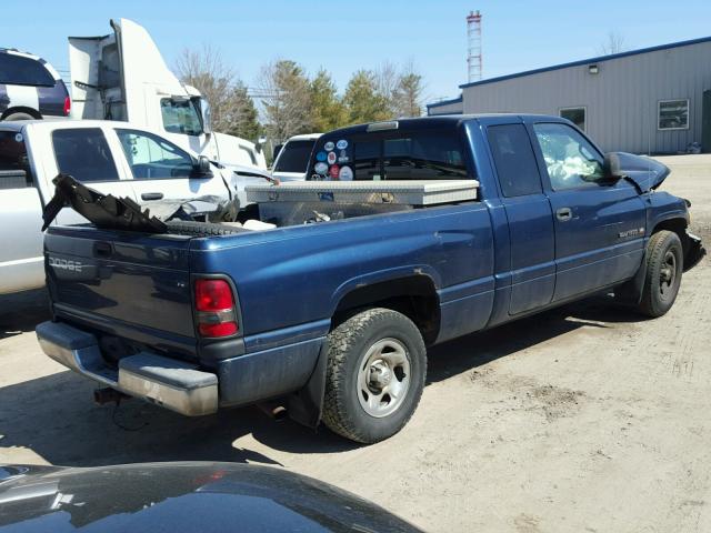 1B7HC13Y81J603274 - 2001 DODGE RAM 1500 BLUE photo 4