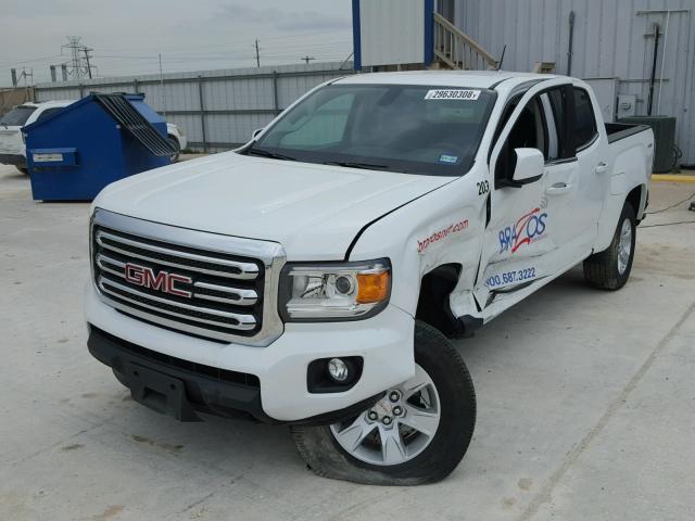 1GTG6CEN6H1189312 - 2017 GMC CANYON SLE WHITE photo 2