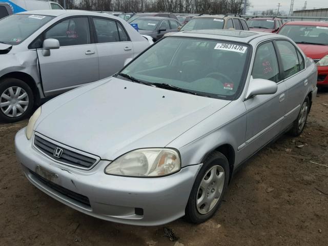 1HGEJ864XXL014400 - 1999 HONDA CIVIC EX SILVER photo 2