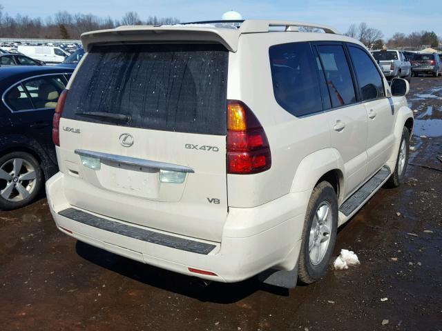 JTJBT20X330015554 - 2003 LEXUS GX 470 WHITE photo 4