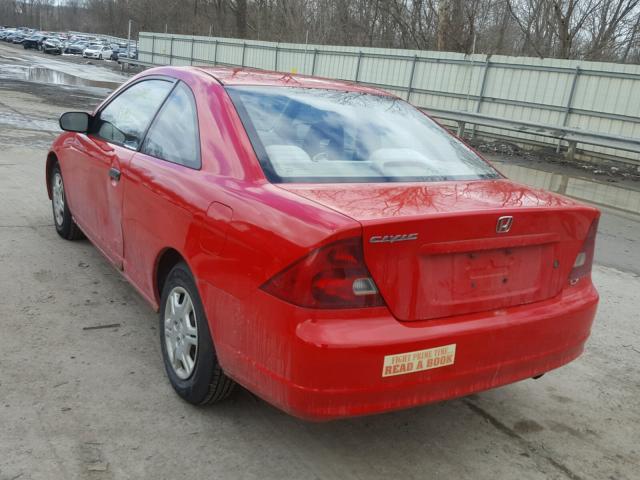 1HGEM22551L070920 - 2001 HONDA CIVIC LX RED photo 3