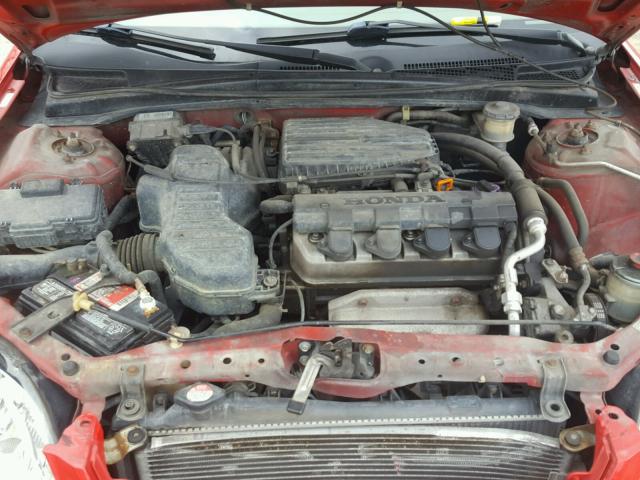 1HGEM22551L070920 - 2001 HONDA CIVIC LX RED photo 7