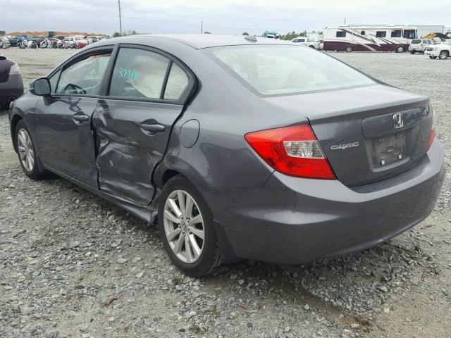 19XFB2F97CE019761 - 2012 HONDA CIVIC EXL GRAY photo 3