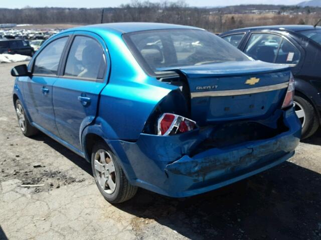 KL1TD56EX9B617559 - 2009 CHEVROLET AVEO LS 蓝色 照片 3