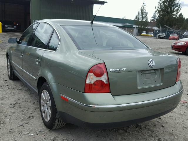 WVWPD63B53P113988 - 2003 VOLKSWAGEN PASSAT GLS GREEN photo 3