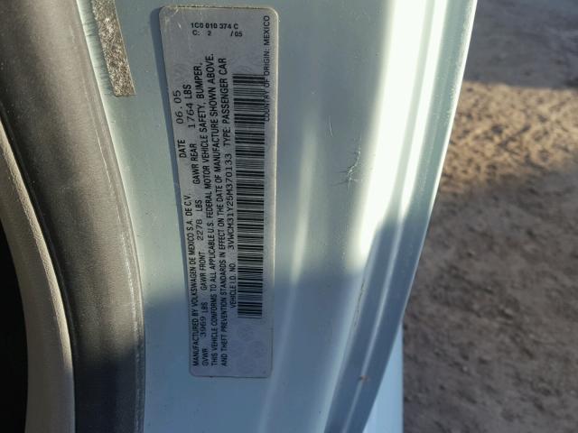 3VWCM31Y25M370133 - 2005 VOLKSWAGEN NEW BEETLE 蓝色 照片 10