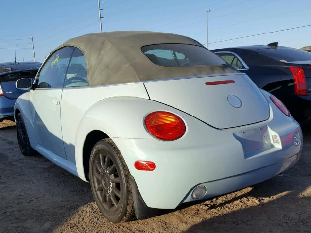 3VWCM31Y25M370133 - 2005 VOLKSWAGEN NEW BEETLE 蓝色 照片 3