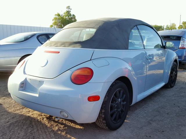 3VWCM31Y25M370133 - 2005 VOLKSWAGEN NEW BEETLE BLUE photo 4