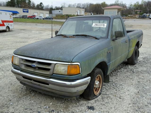 1FTCR10A7TTA45084 - 1996 FORD RANGER GREEN photo 2