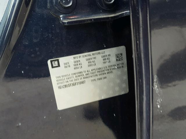 1G1ZB5ST3GF310407 - 2016 CHEVROLET MALIBU LS ლურჯი ფოტო 10