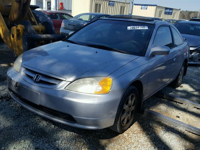 1HGEM22913L070046 - 2003 HONDA CIVIC EX ვერცხლისფერი ფოტო 2