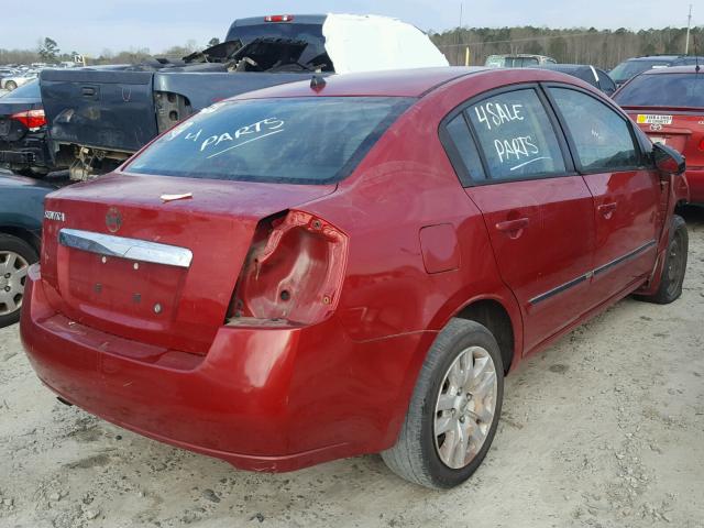 3N1AB6AP9AL712835 - 2010 NISSAN SENTRA 2.0 RED photo 4